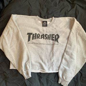 THRASHER CROPPED SWEATSHIRT LARGE